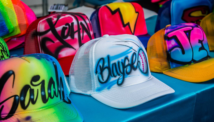 airbrushed hats