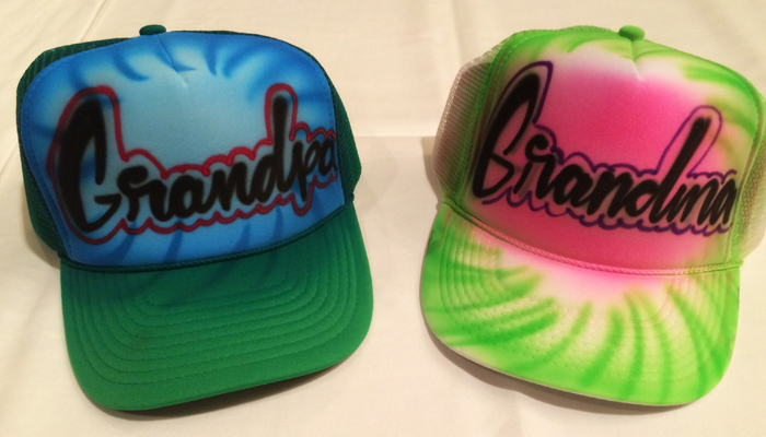 airbrushed trucker hats